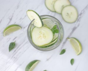 cucumber lime and mint detox water